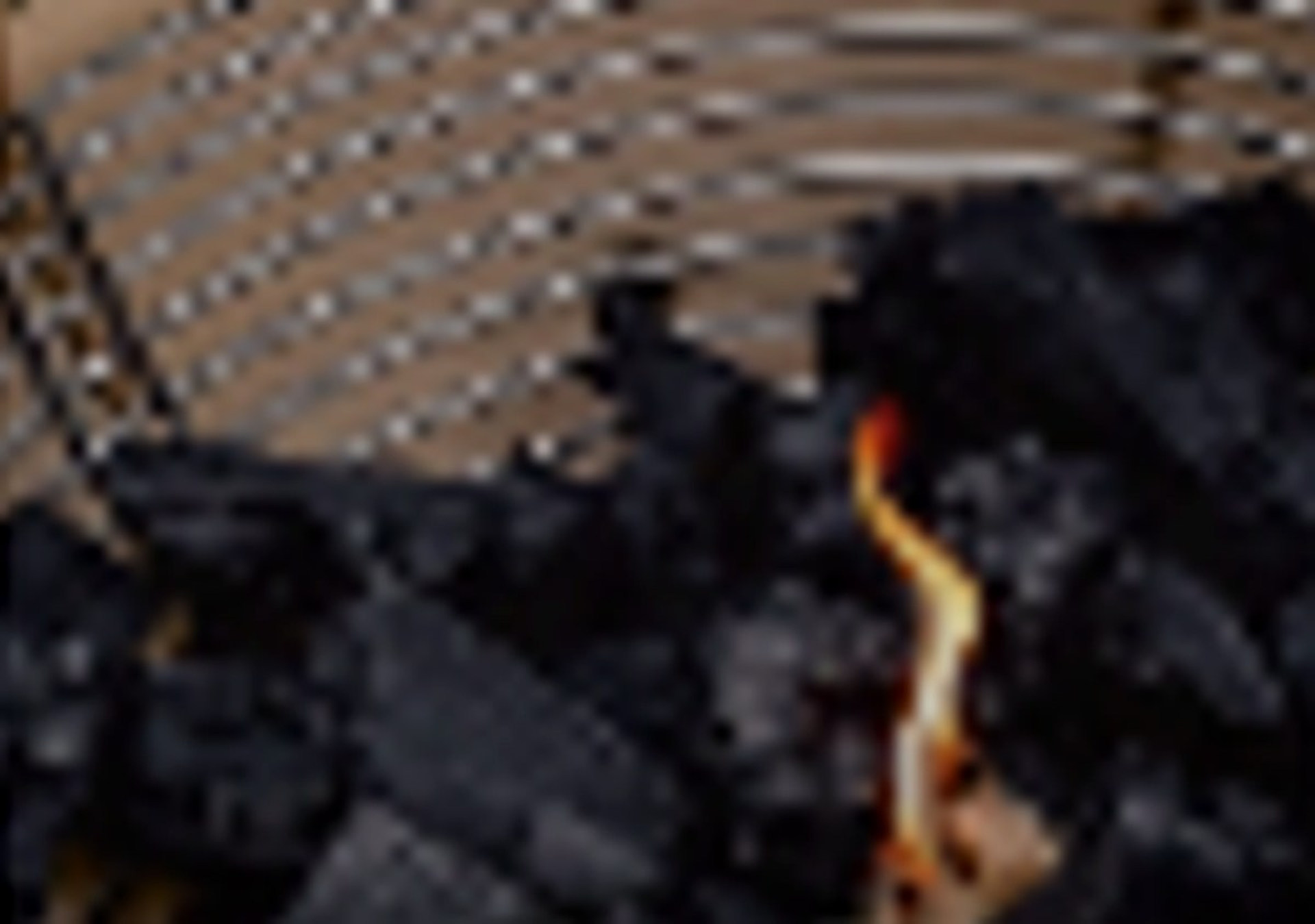 Live charcoal fire for cooking