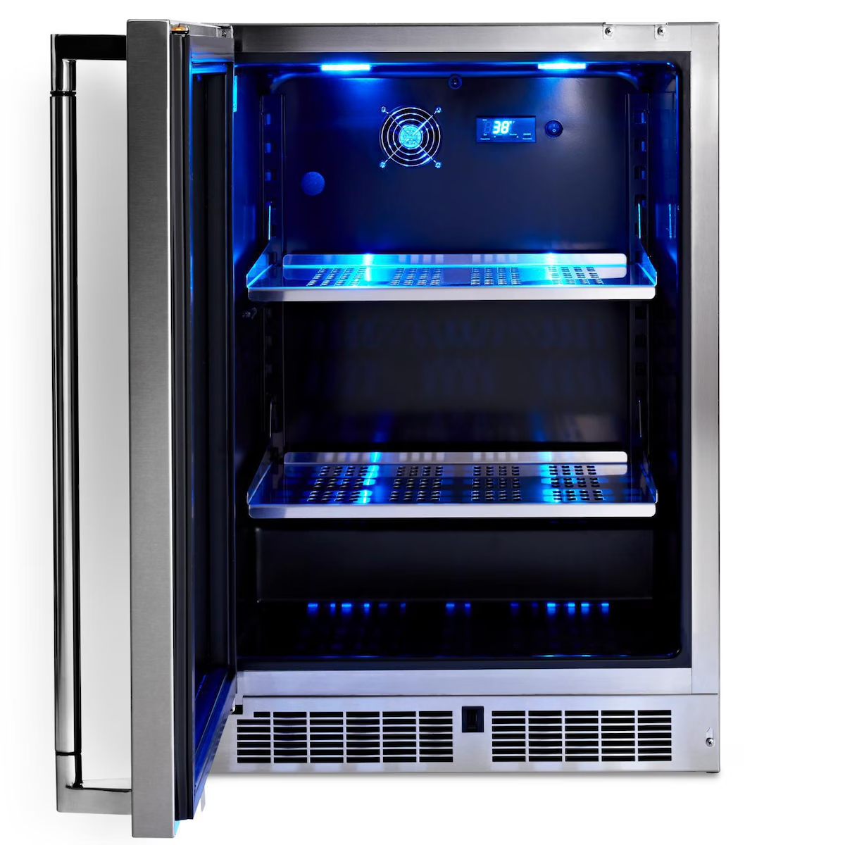 Lynx Undercounter Refrigeration Professional 24-Inch Refrigerator w/ See Through Glass Door with field-reversible doors-LN24REFG
