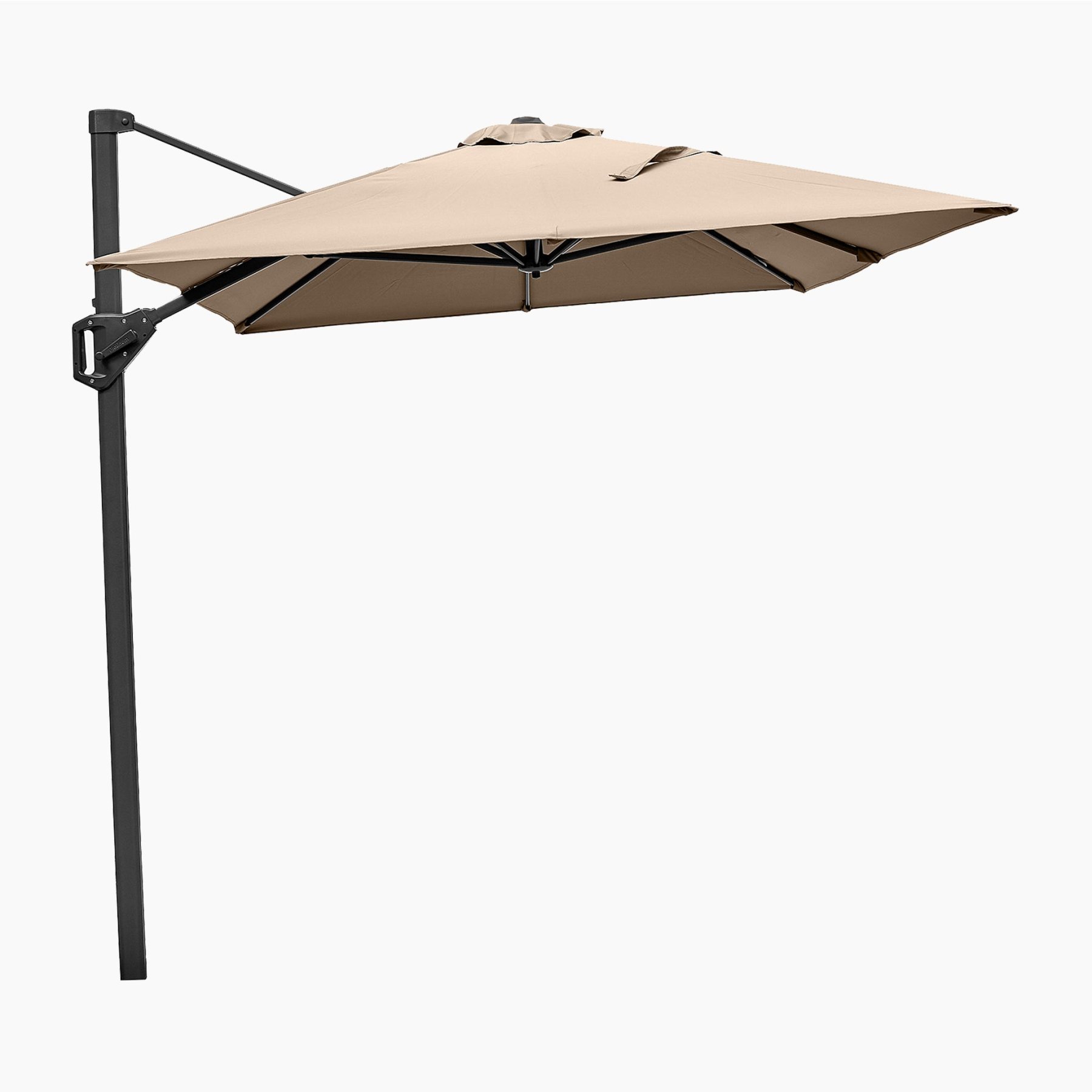 Voyager T1 3m x 2m Rectangular Cantilever Parasol in Taupe with 90kg Granite Base
