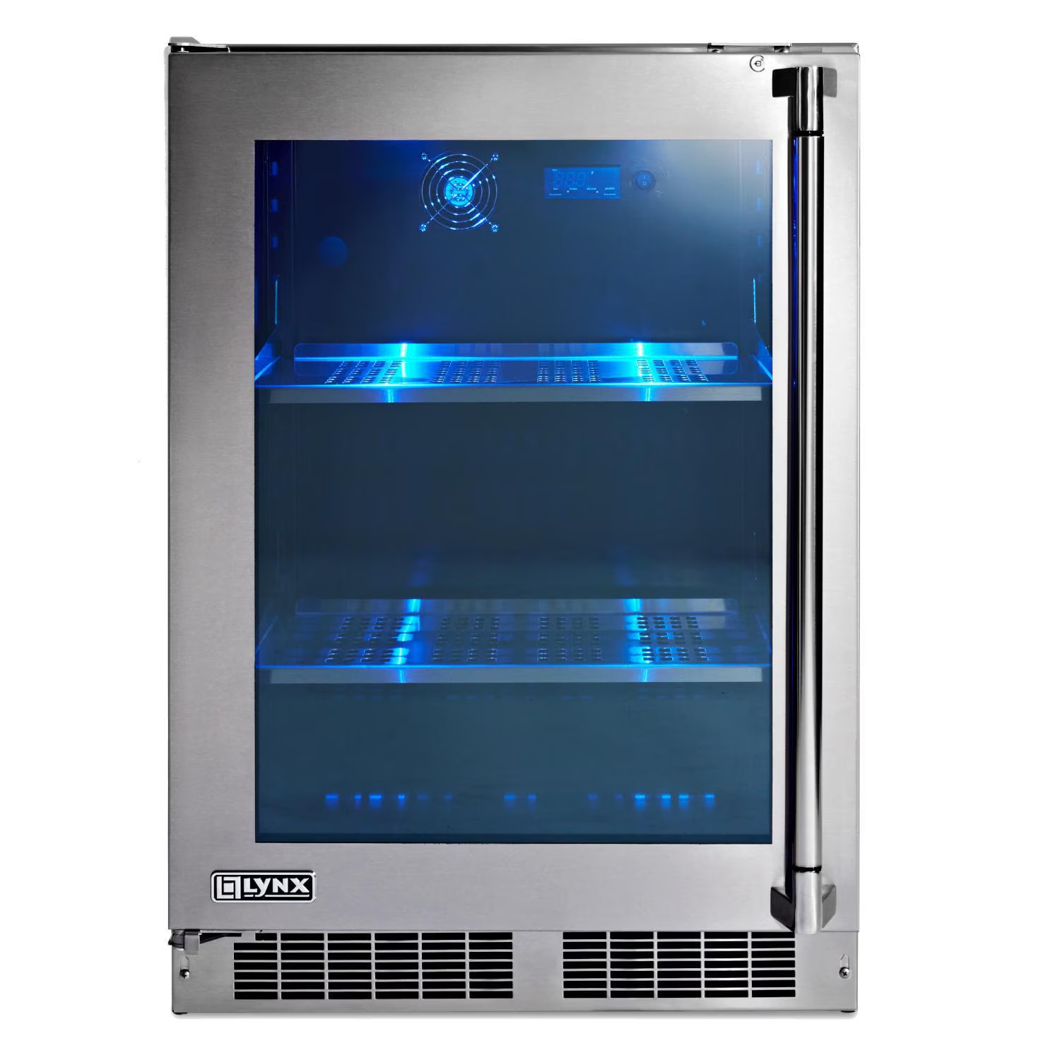 Lynx Undercounter Refrigeration Professional 24-Inch Refrigerator w/ See Through Glass Door with field-reversible doors-LN24REFG - additional product image