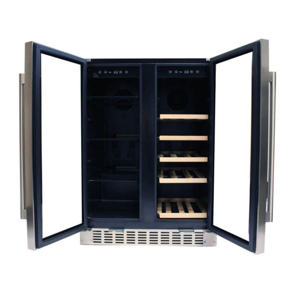 Azure 24-Inch Dual Zone Beverage or Wine Center w/ Stainless Steel Trim Glass Door - A124DZ-S product detail