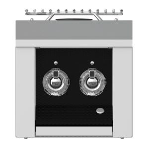 Aspire by Hestan 12-Inch Natural Gas Built-In Double Side Burner (Stealth Black) - AEB122-NG-BK