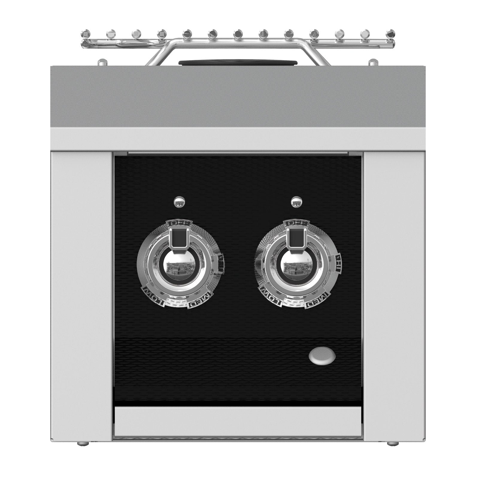Aspire by Hestan 12-Inch Natural Gas Built-In Double Side Burner (Stealth Black) - AEB122-NG-BK