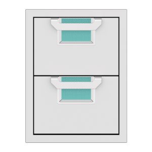Aspire by Hestan 16-Inch Double Storage Drawers (Bora Bora Turquoise) - AEDR16-TQ