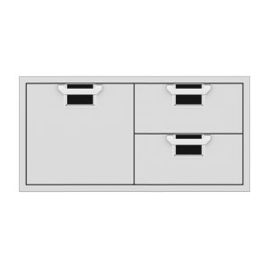 Aspire by Hestan 42-Inch Double Drawer and Storage Door Combination (Stealth Black) - AESDR42-BK