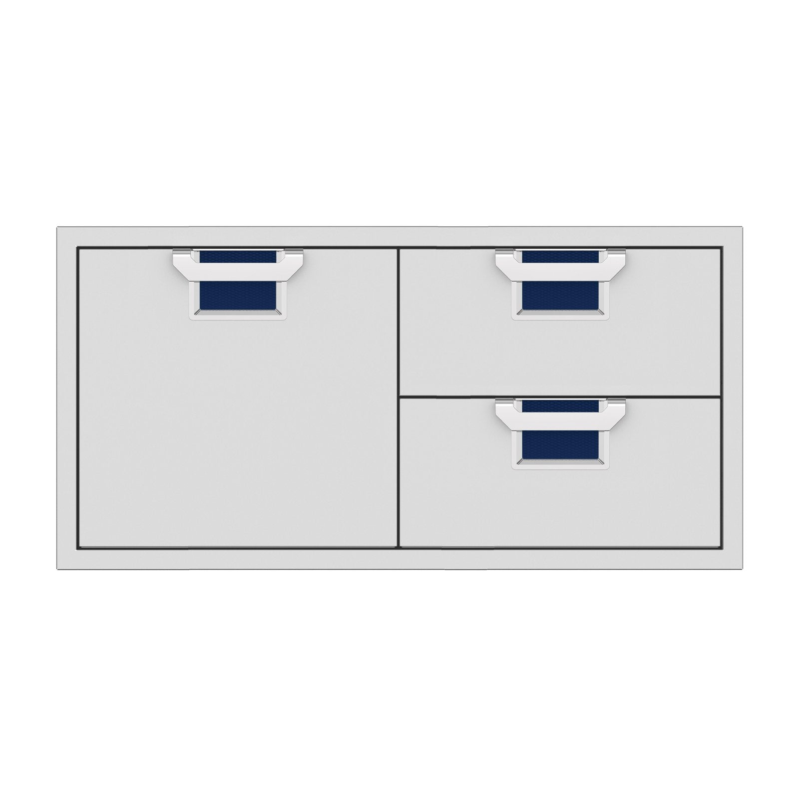Aspire by Hestan 42-Inch Double Drawer and Storage Door Combination (Orion Dark Blue) - AESDR42-DB