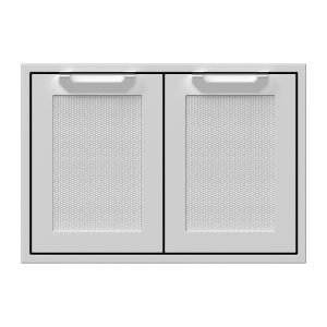 Hestan 30-Inch Double Access Doors w/ Recessed Marquise Accented Panels in Stainless Steel - AGAD30