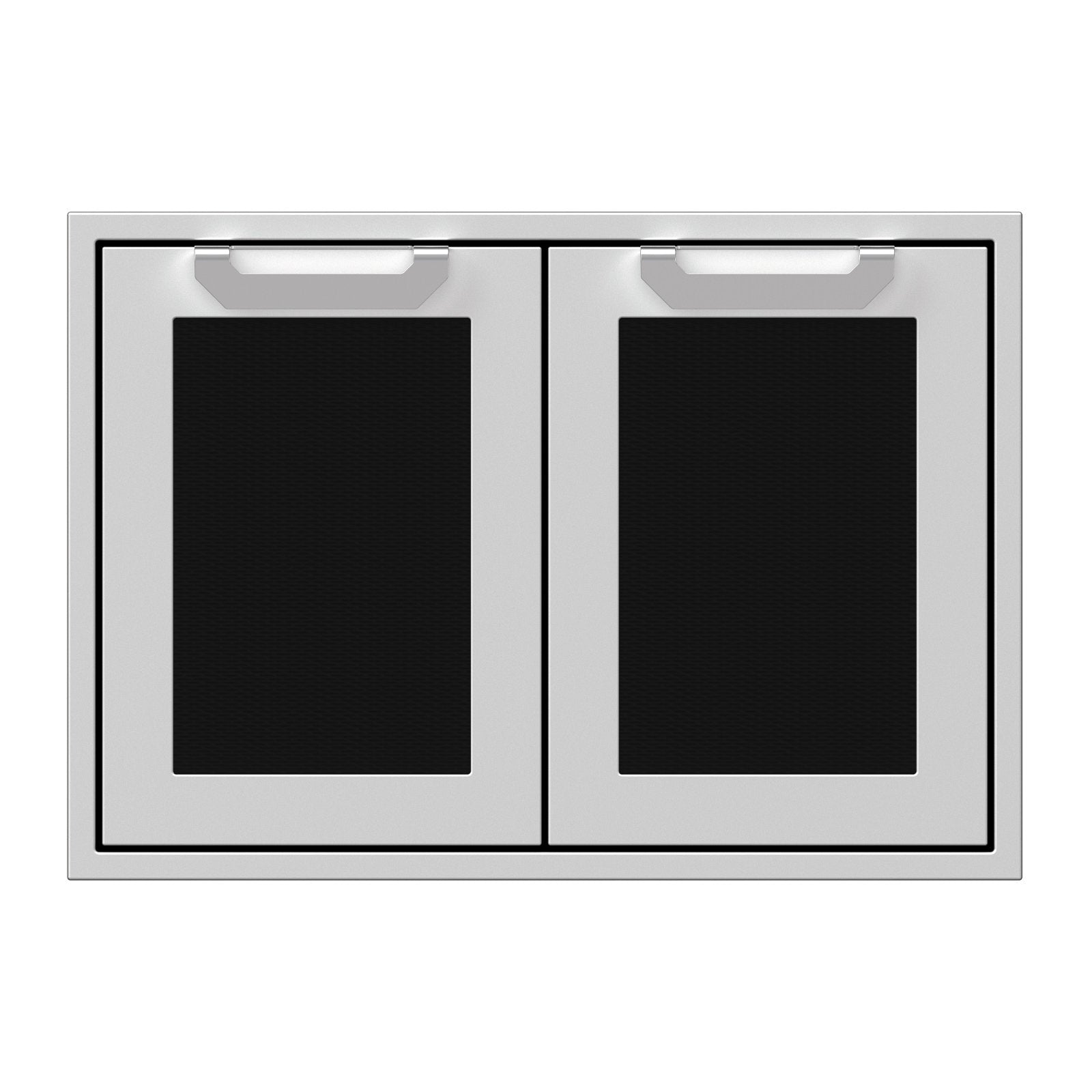 Hestan 30-Inch Double Access Doors w/ Recessed Marquise Accented Panels in Black - AGAD30-BK