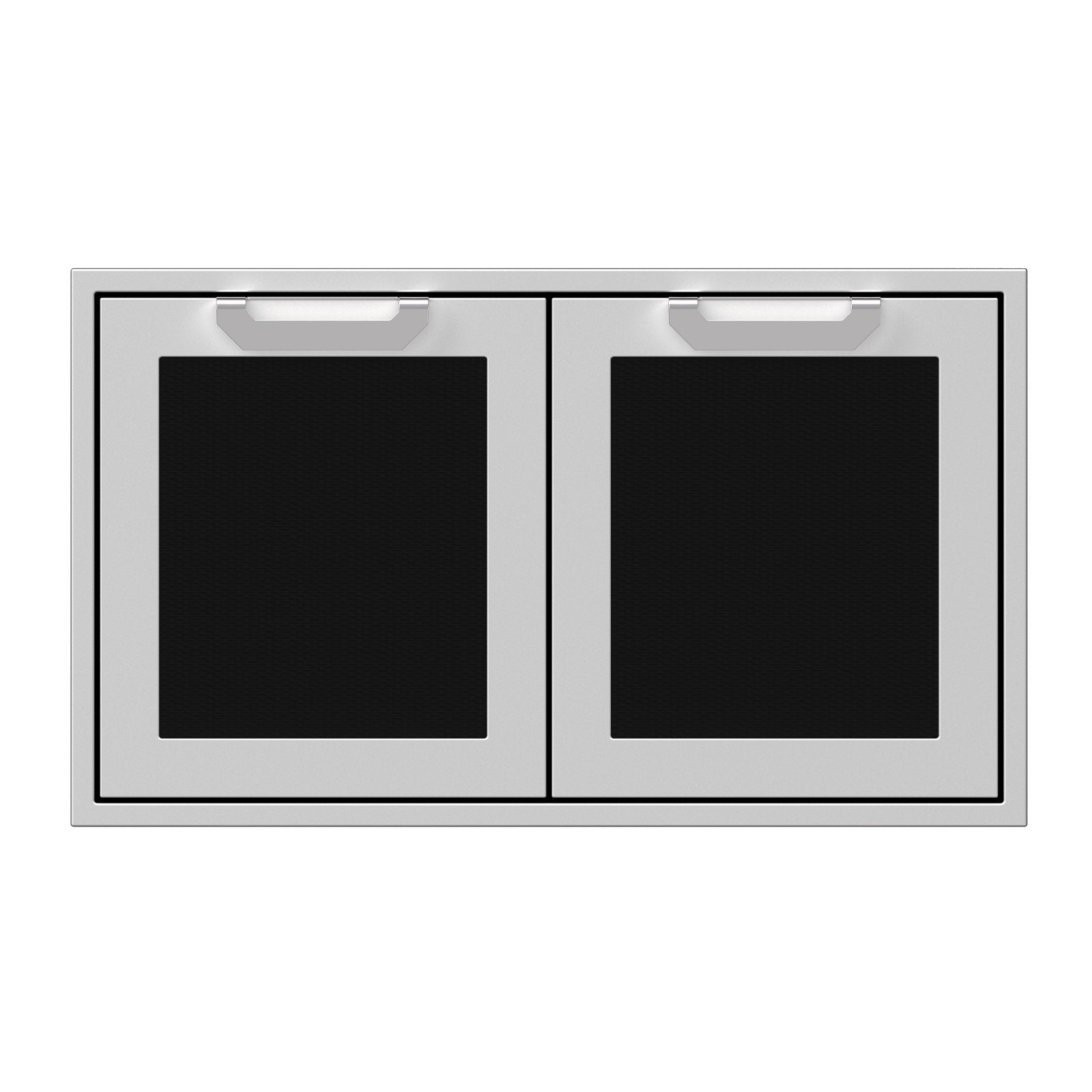 Hestan 36-Inch Double Access Doors w/ Recessed Marquise Accented Panels in Black - AGAD36-BK