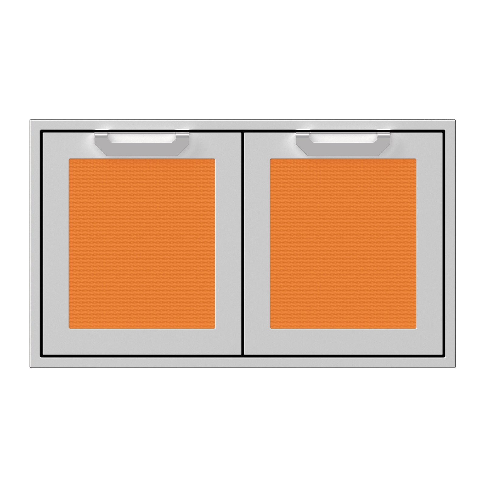 Hestan 36-Inch Double Access Doors w/ Recessed Marquise Accented Panels in Orange - AGAD36-OR
