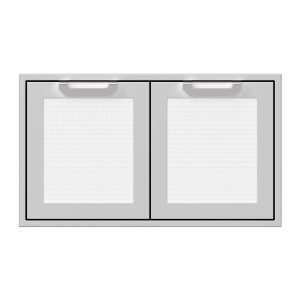 Hestan 36-Inch Double Access Doors w/ Recessed Marquise Accented Panels in White - AGAD36-WH