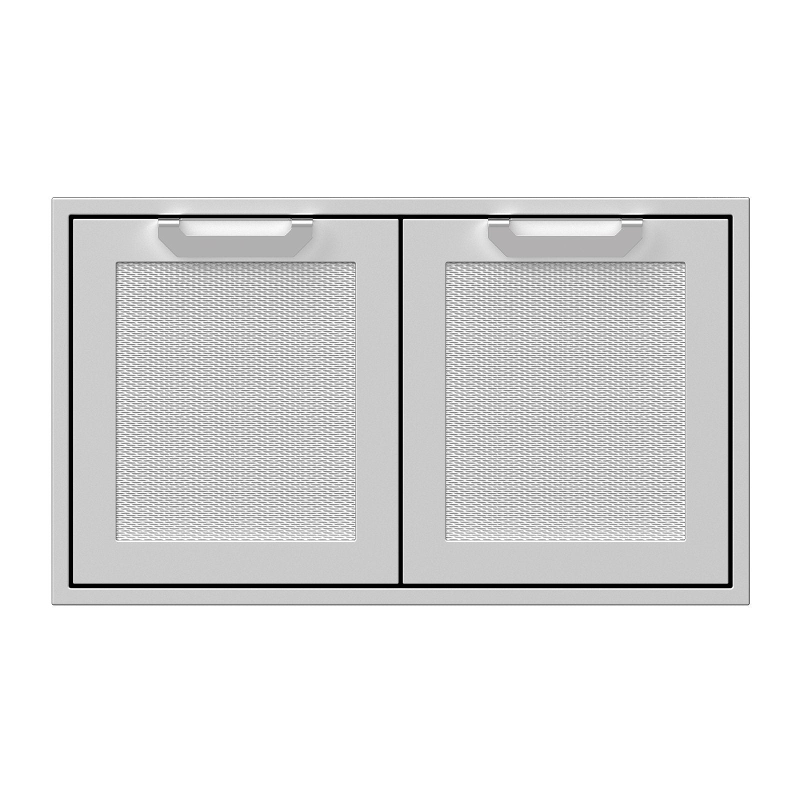 Hestan 36-Inch Double Access Doors w/ Recessed Marquise Accented Panels in Stainless Steel - AGAD36