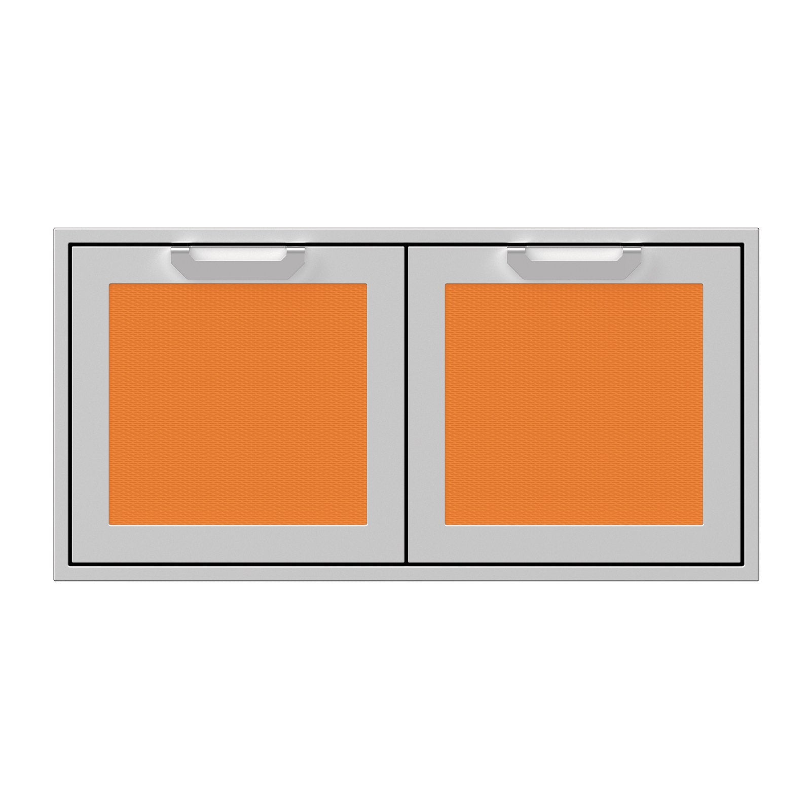 Hestan 42-Inch Double Access Doors w/ Recessed Marquise Accented Panels in Orange - AGAD42-OR