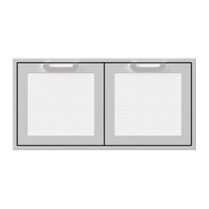Hestan 42-Inch Double Access Doors w/ Recessed Marquise Accented Panels in White - AGAD42-WH