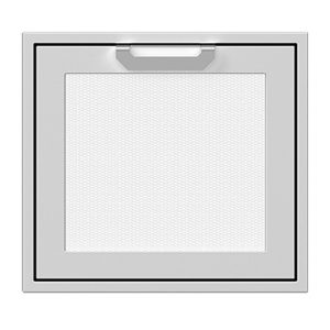 Hestan 24-Inch Single Access Door w/ Recessed Marquise Accented Panel (Right Hinge) in White - AGADR24-WH