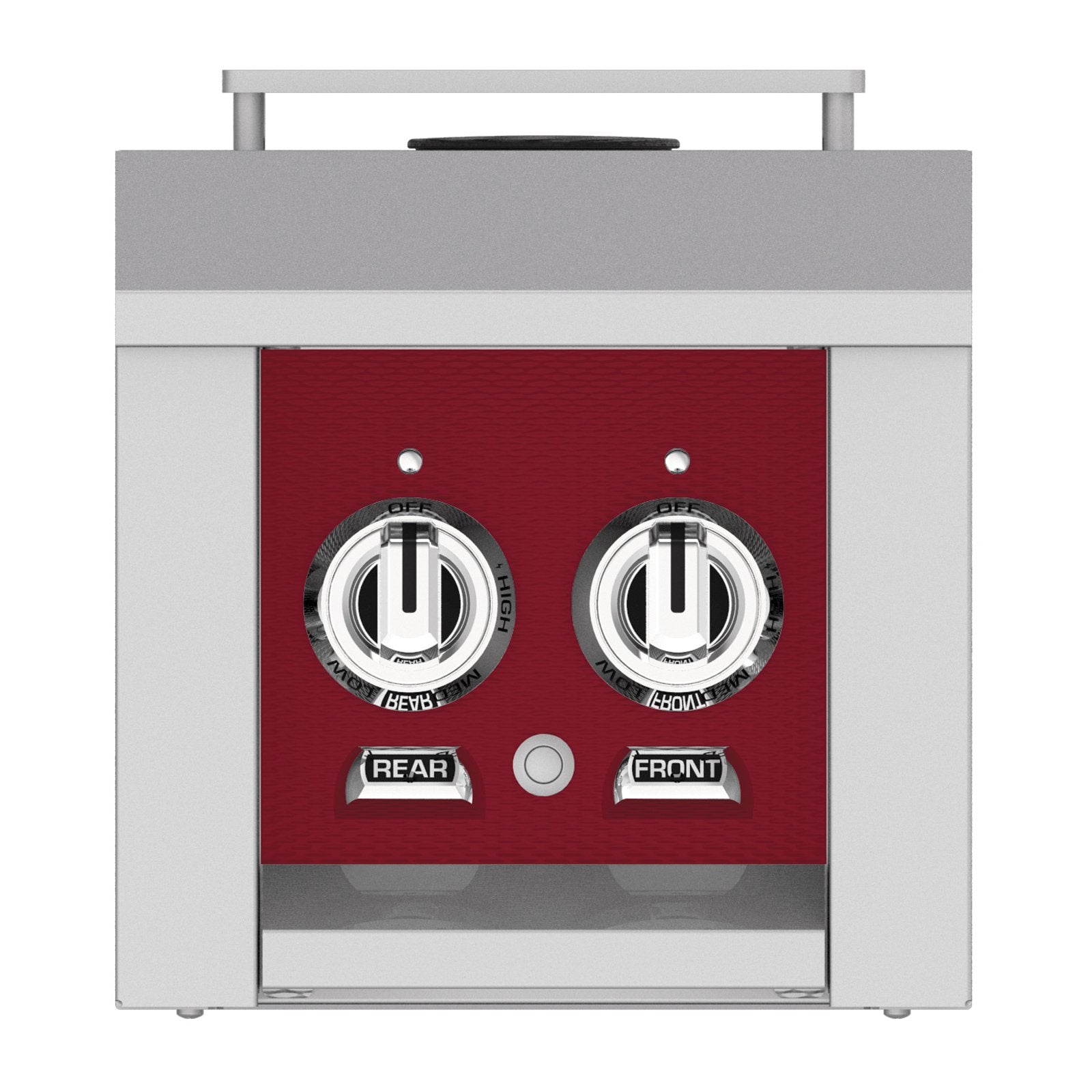 Hestan 12-Inch Natural Gas Built-In/Cart Mounted Double Side Burner in Burgundy - AGB122-NG-BG