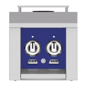 Hestan 12-Inch Natural Gas Built-In/Cart Mounted Double Side Burner in Blue - AGB122-NG-BU