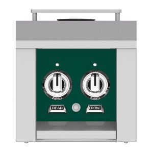 Hestan 12-Inch Propane Gas Built-In/Cart Mounted Double Side Burner in Green - AGB122-LP-GR
