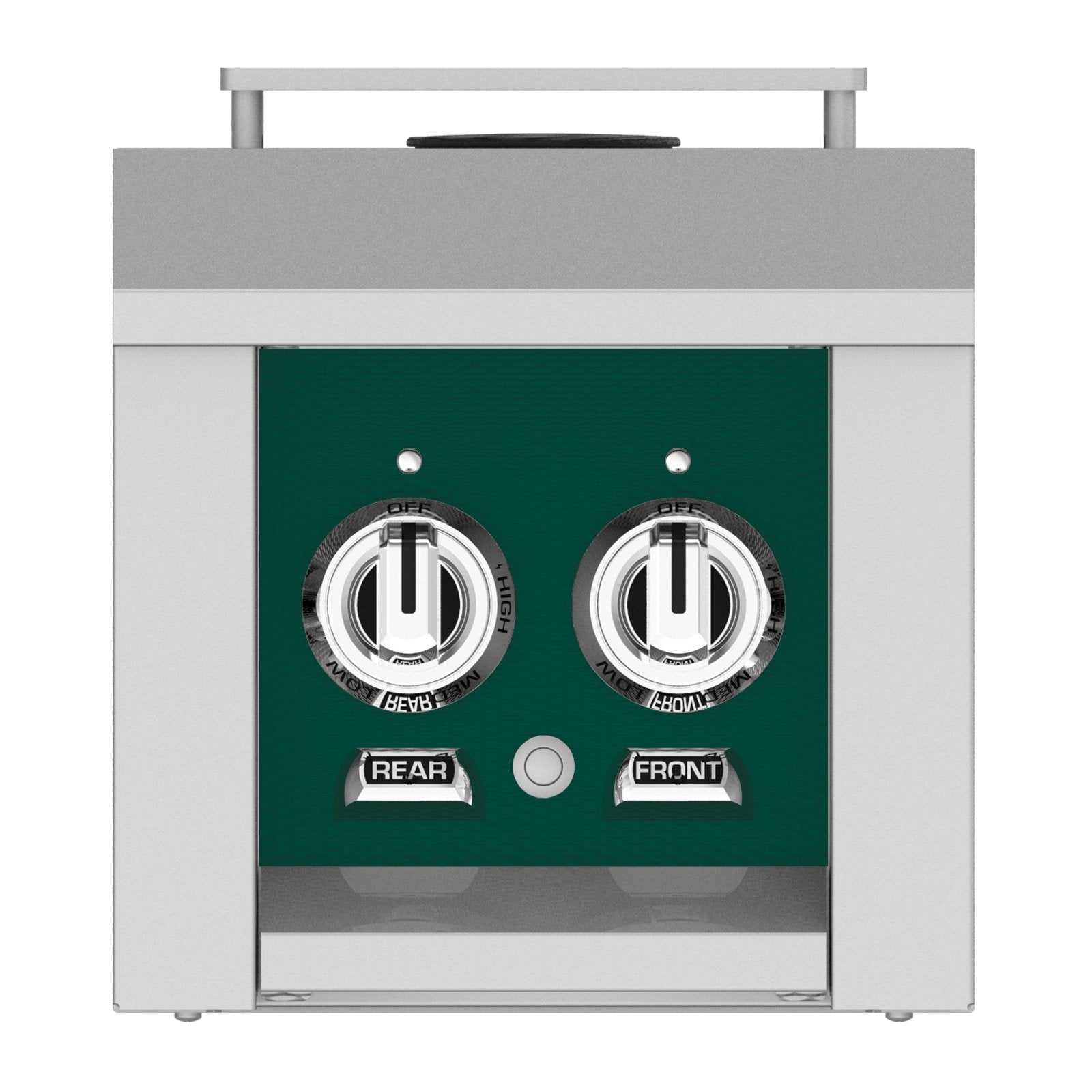 Hestan 12-Inch Propane Gas Built-In/Cart Mounted Double Side Burner in Green - AGB122-LP-GR