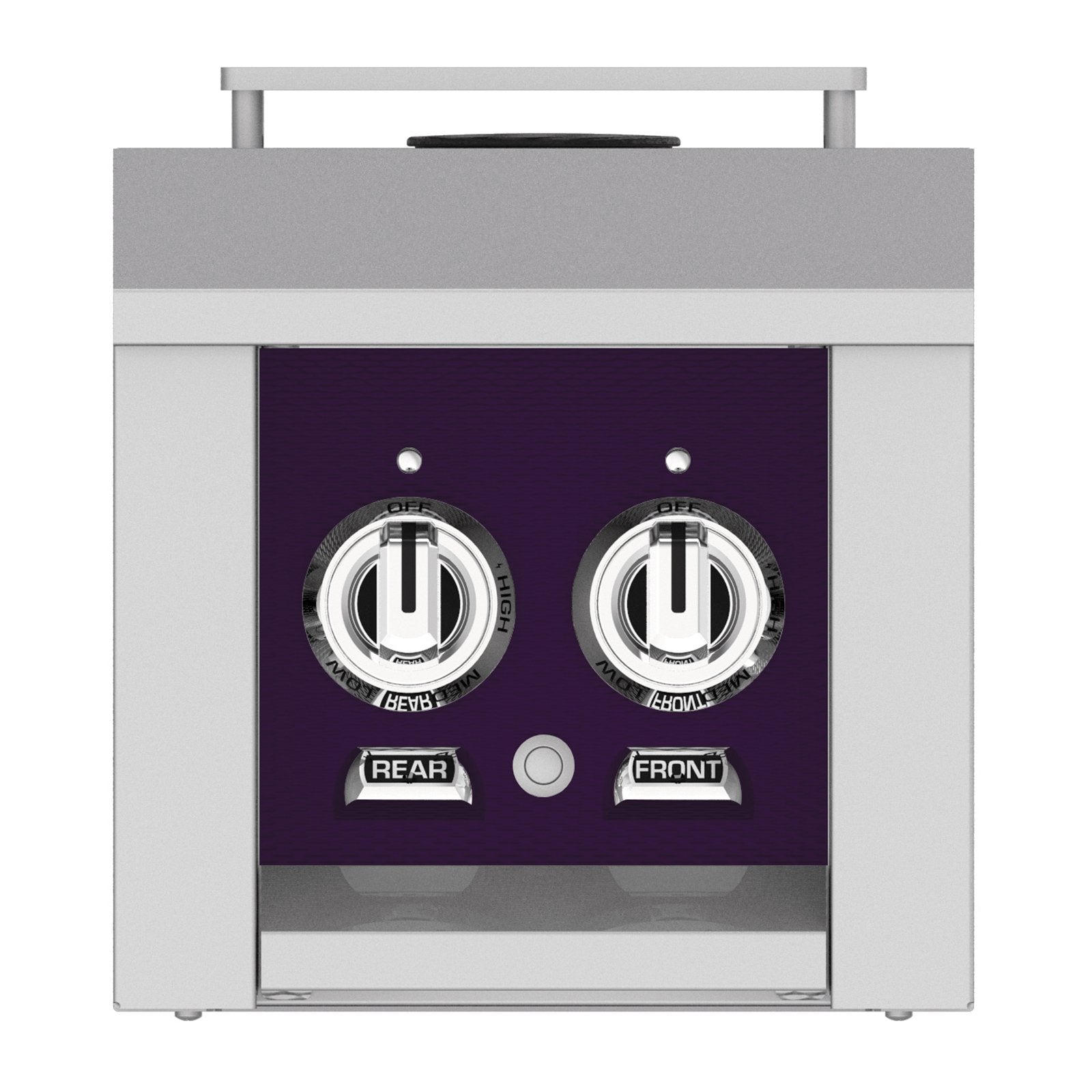 Hestan 12-Inch Natural Gas Built-In/Cart Mounted Double Side Burner in Purple - AGB122-NG-PP