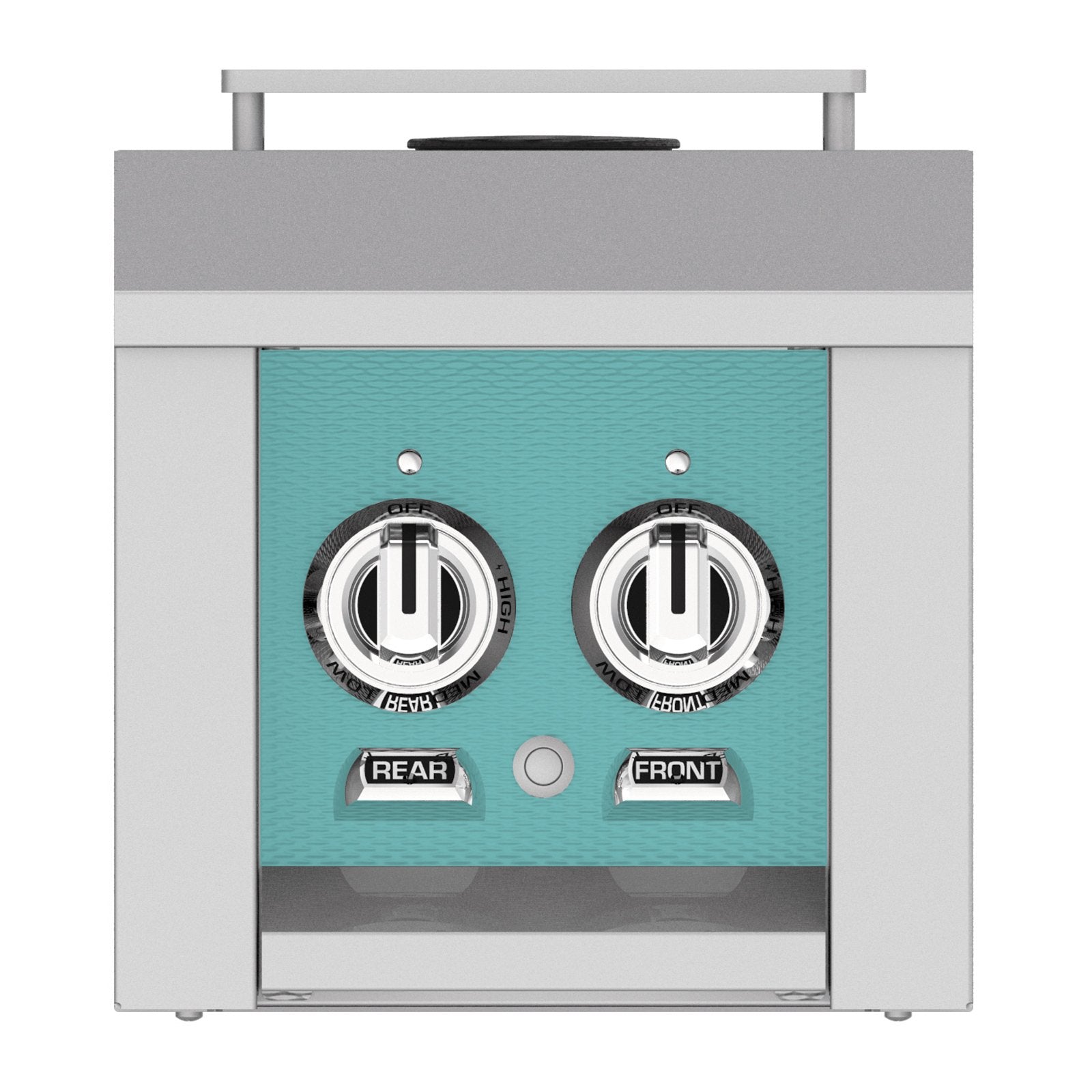Hestan 12-Inch Propane Gas Built-In/Cart Mounted Double Side Burner in Turquoise - AGB122-LP-TQ