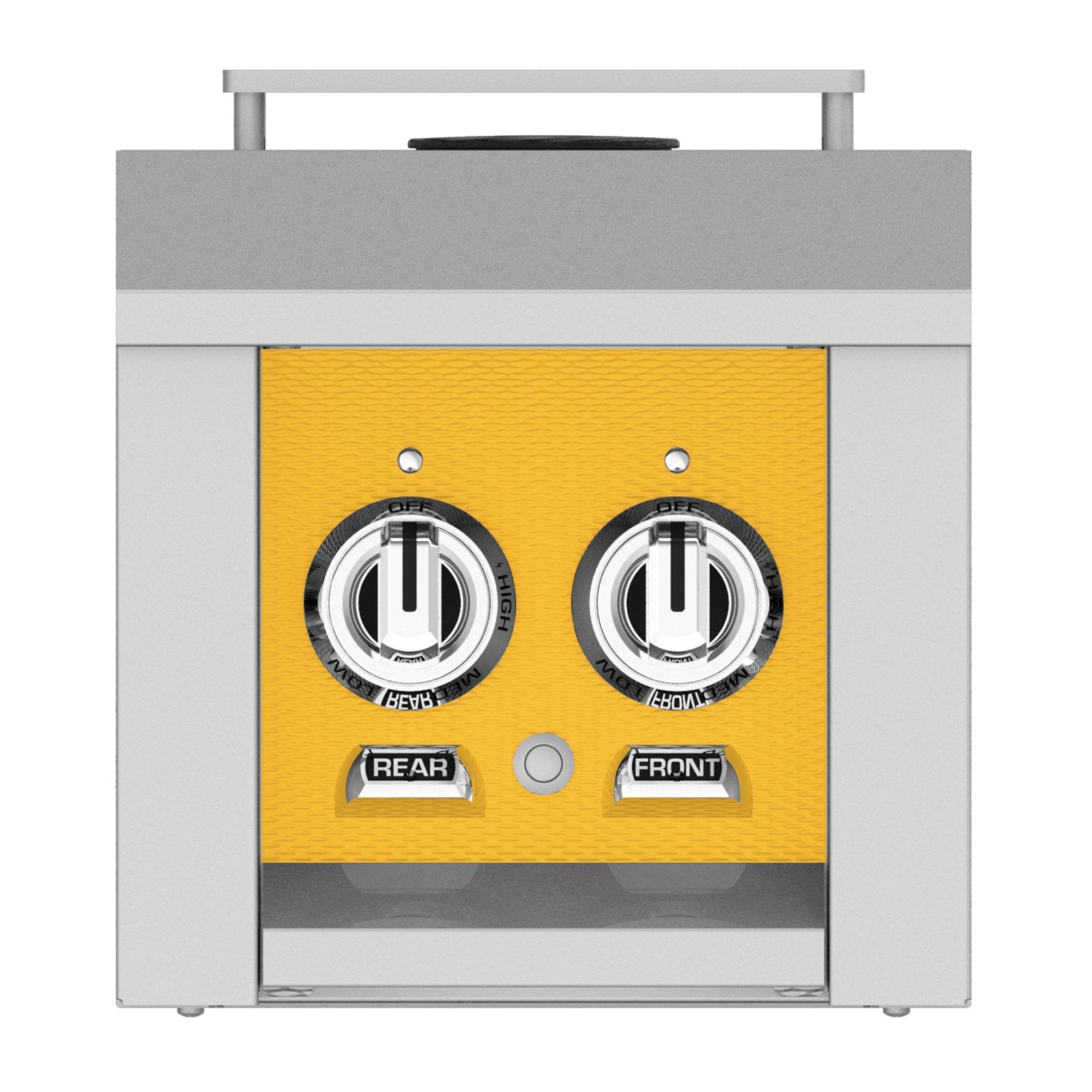 Hestan 12-Inch Natural Gas Built-In/Cart Mounted Double Side Burner in Yellow - AGB122-NG-YW
