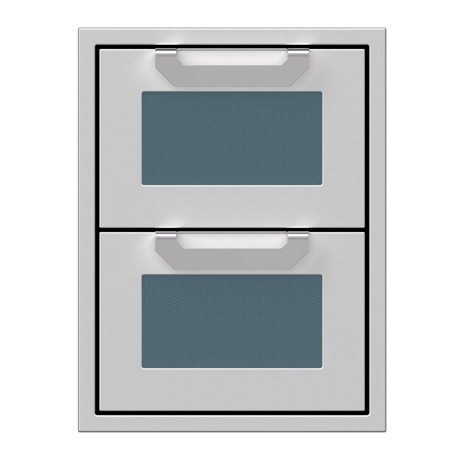 Hestan 16-Inch Double Drawers w/ Recessed Marquise Accented Panels in Dark Gray - AGDR16-GG