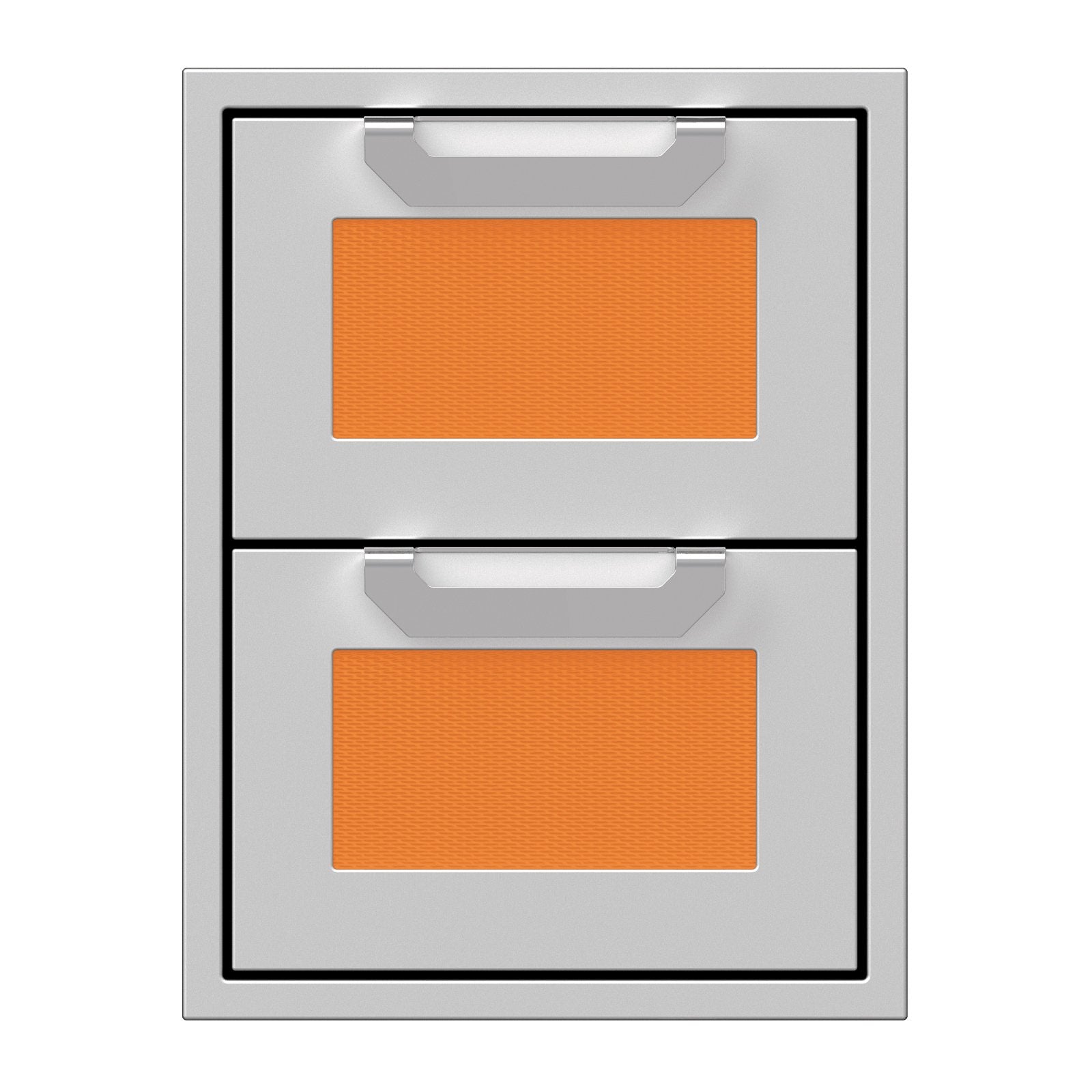 Hestan 16-Inch Double Drawers w/ Recessed Marquise Accented Panels in Orange - AGDR16-OR