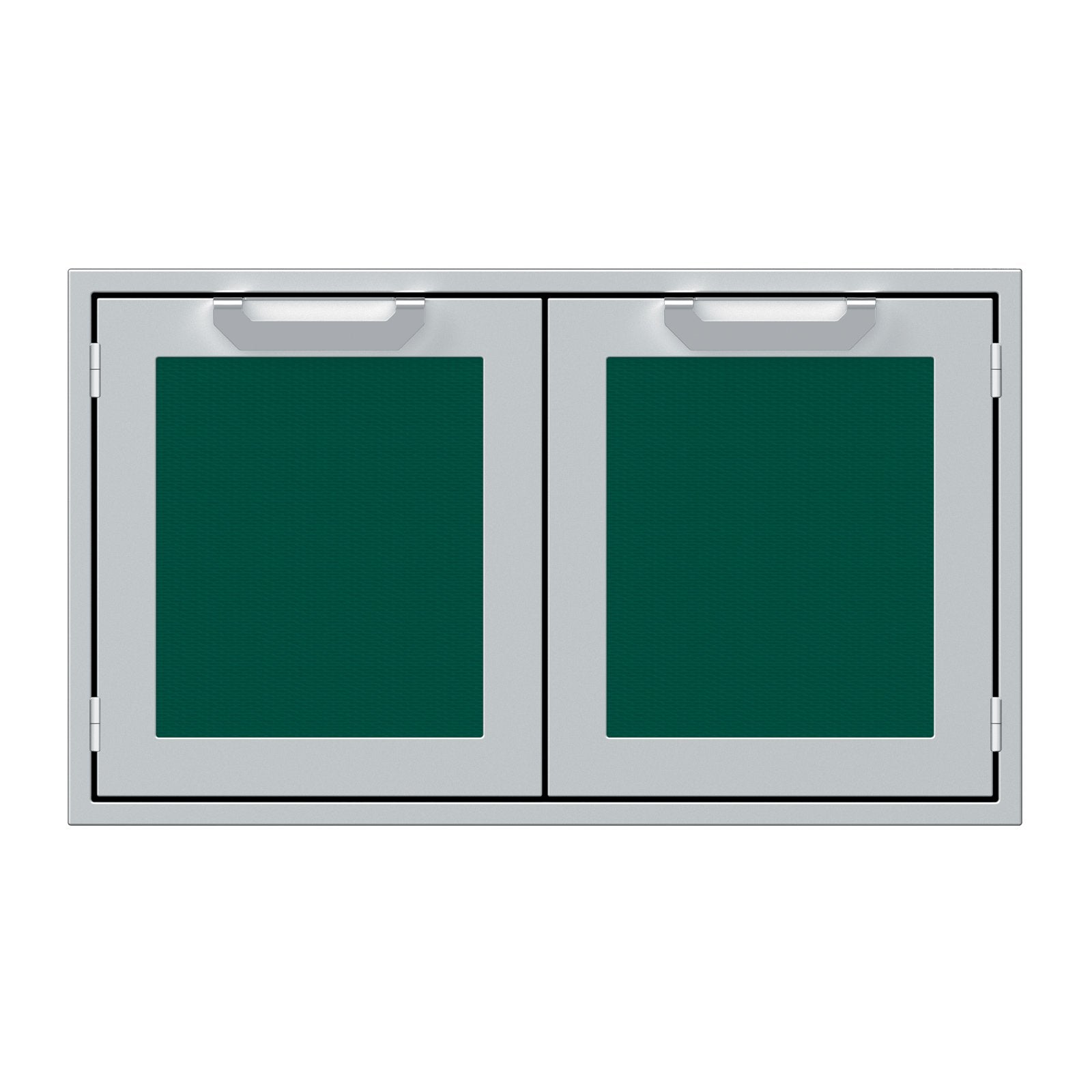 Hestan 36-Inch Double Door Sealed Pantry Storage w/ Recessed Marquise Accented Panels in Green - AGLP36-GR