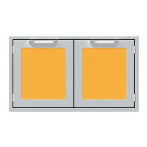 Hestan 36-Inch Double Door Sealed Pantry Storage w/ Recessed Marquise Accented Panels in Yellow - AGLP36-YW
