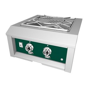 Hestan 24-Inch Natural Gas Built-In Power Burner in Green - AGPB24-NG-GR