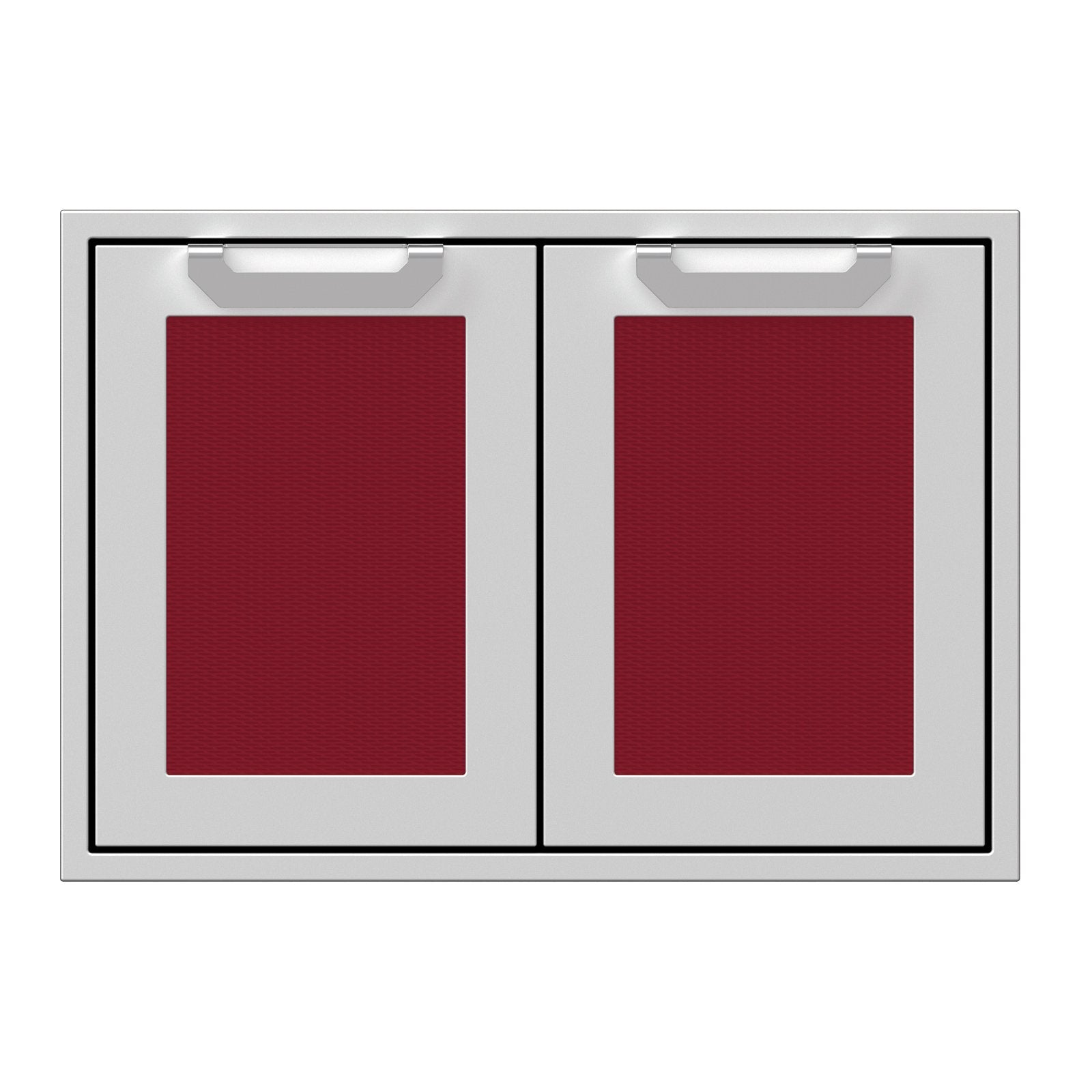 Hestan 30-Inch Double Access Door Propane Tank and Storage Cabinet w/ Recessed Marquise Accent Panel in Burgundy - AGSD30-BG