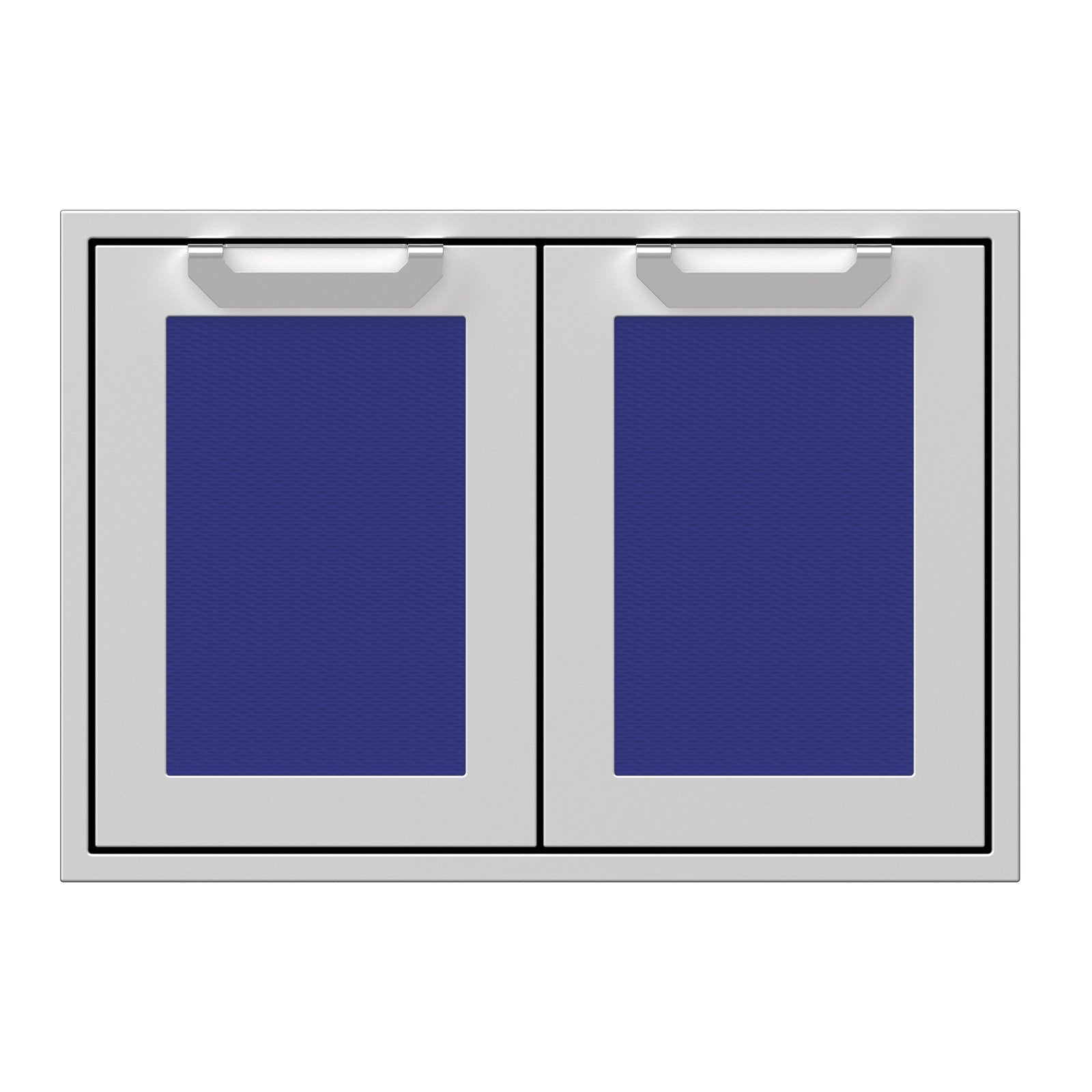 Hestan 30-Inch Double Access Door Propane Tank and Storage Cabinet w/ Recessed Marquise Accent Panel in Blue - AGSD30-BU