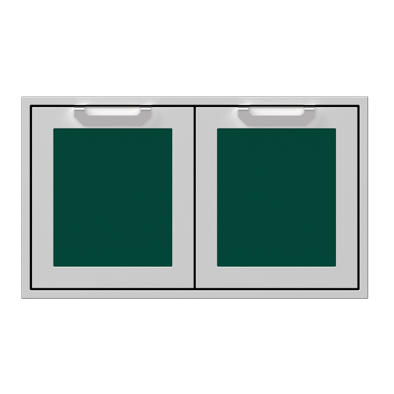 Hestan 36-Inch Double Access Door Propane Tank and Storage Cabinet w/ Recessed Marquise Accent Panel in Green - AGSD36-GR