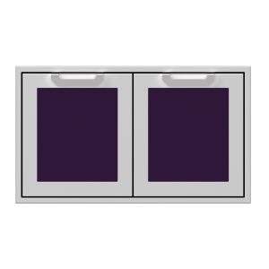 Hestan 36-Inch Double Access Door Propane Tank and Storage Cabinet w/ Recessed Marquise Accent Panel in Purple - AGSD36-PP