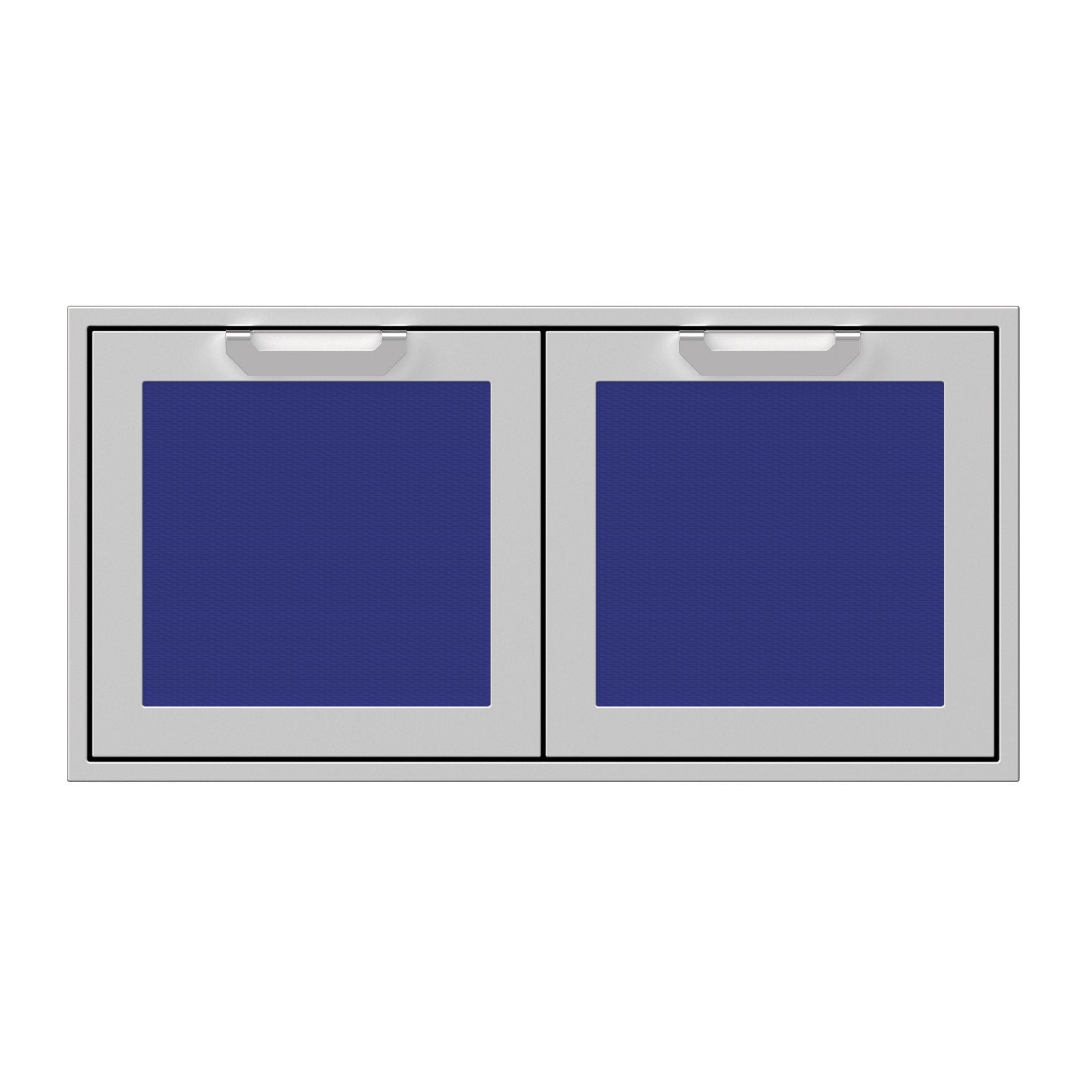 Hestan 42-Inch Double Access Door Propane Tank and Storage Cabinet w/ Recessed Marquise Accent Panel in Blue - AGSD42-BU