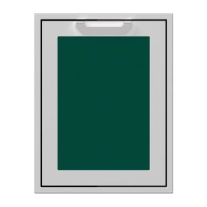 Hestan 20-Inch Trash and Recycle Center Storage Drawer w/ Recessed Marquise Accent Panel in Green - AGTRC20-GR
