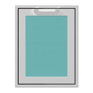 Hestan 20-Inch Trash and Recycle Center Storage Drawer w/ Recessed Marquise Accent Panel in Turquoise - AGTRC20-TQ