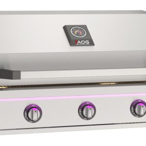 AOG L-Series 36-Inch 3-Burner Built-In Natural Gas Grill with Lights and Rotisserie - AOG36LN