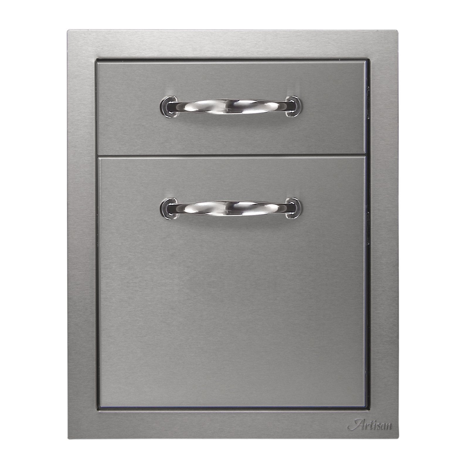 Artisan 17-Inch Stainless Steel Double Storage Drawers - ARTP-2DR-17SC