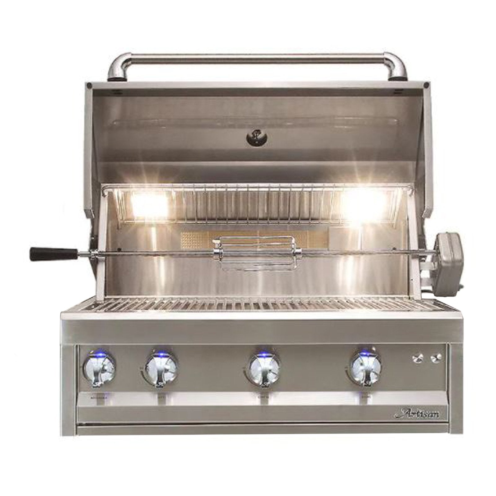 Artisan Professional 32-Inch Propane Gas Built-In Gill w/ Rotisserie and Lights - ARTP-32-LP
