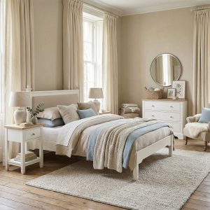 Amberley 4ft 6" Double Bed Frame in Warm White