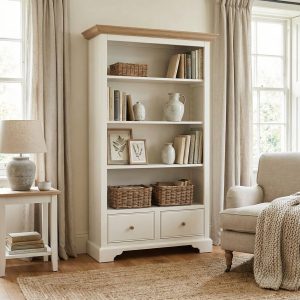 Amberley Large Bookcase in Warm White