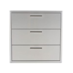 Blaze 30-Inch Stainless Steel Triple Storage Drawers - BLZ-30W-3DRW-LT