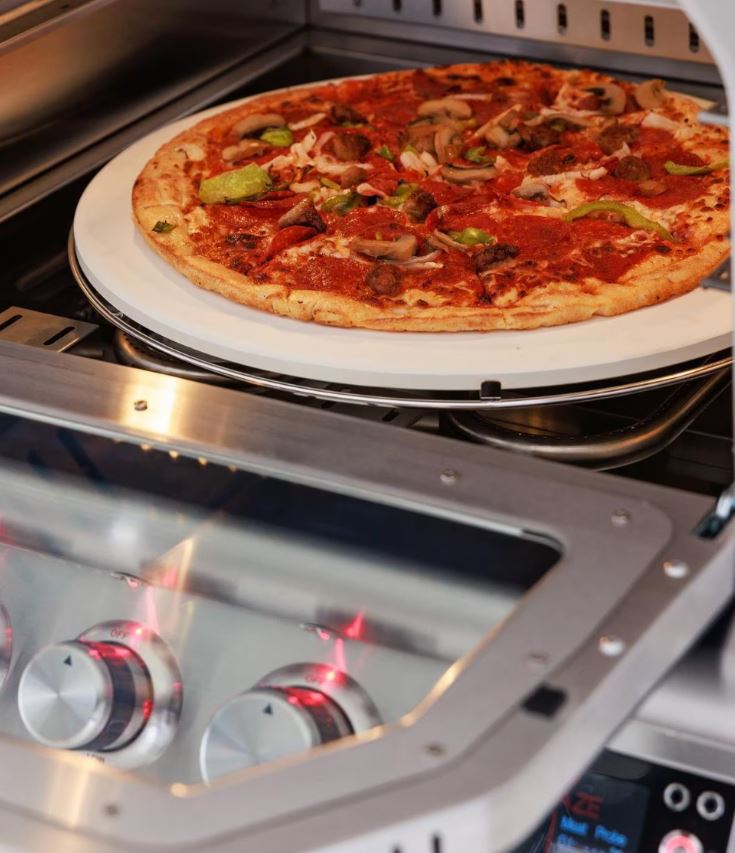 Blaze 26-Inch Built-In Natural Gas Outdoor Pizza Oven W/ Rotisserie - BLZ-26-PZOVN-NG