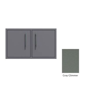 Canyon Series 30"w by 18"h Under-Grill Double Door Enclosure In Grey Glimmer - CAN007-F01-TexturedGreyGlimmer