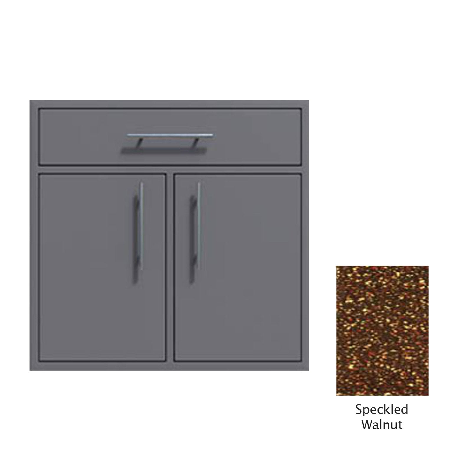 Canyon Series 30"w by 29"h Double Door, Drawer Enclosure w/ Adj. Shelf In Speckled Walnut - CAN009-F01-SpeckWalnut