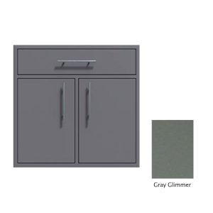 Canyon Series 30"w by 29"h Double Door, Drawer Enclosure w/ Adj. Shelf In Grey Glimmer - CAN009-F01-TexturedGreyGlimmer