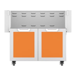 Hestan 36-Inch Double Door Grill Cart in Orange - GCD36-OR