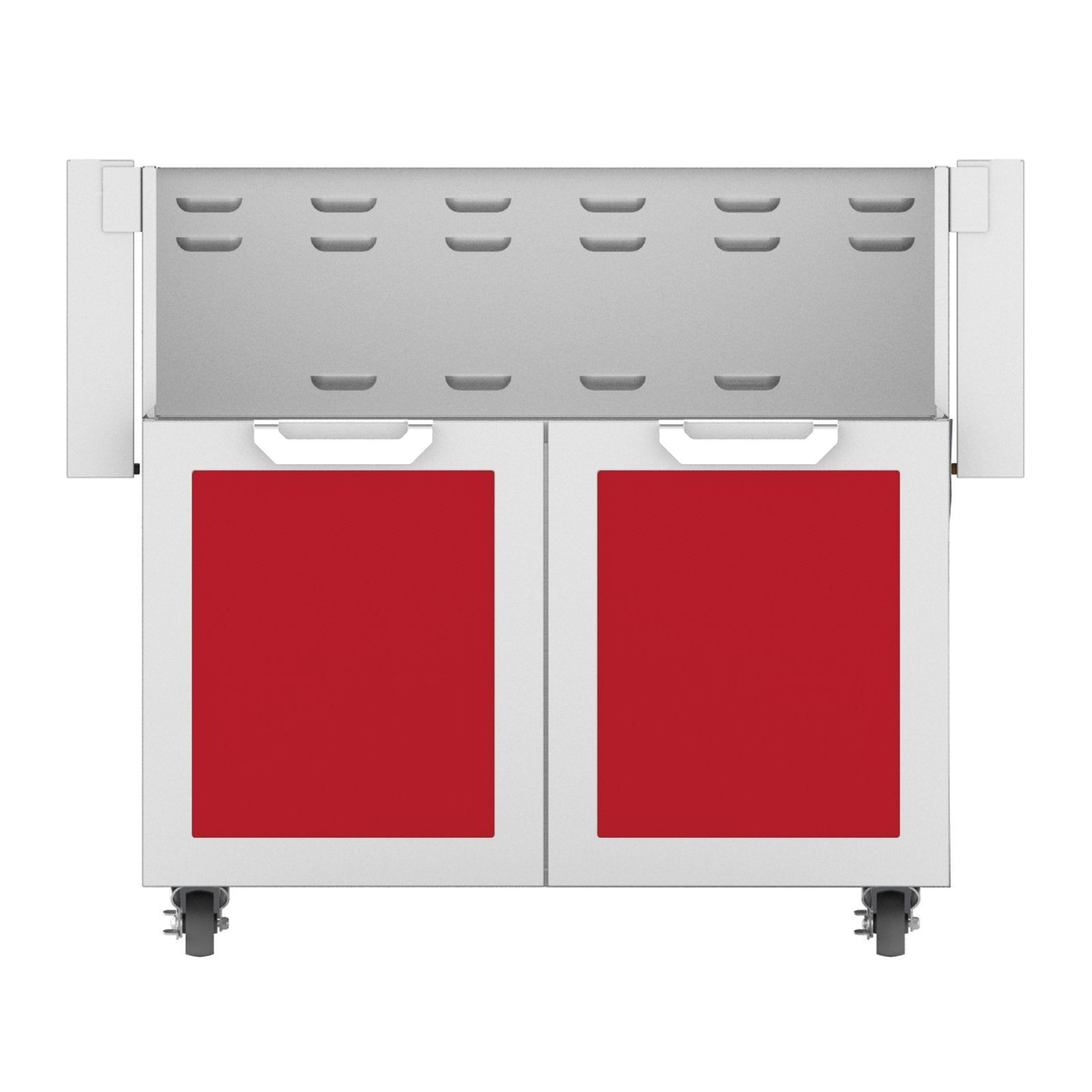 Hestan 36-Inch Double Door Grill Cart in Red - GCD36-RD